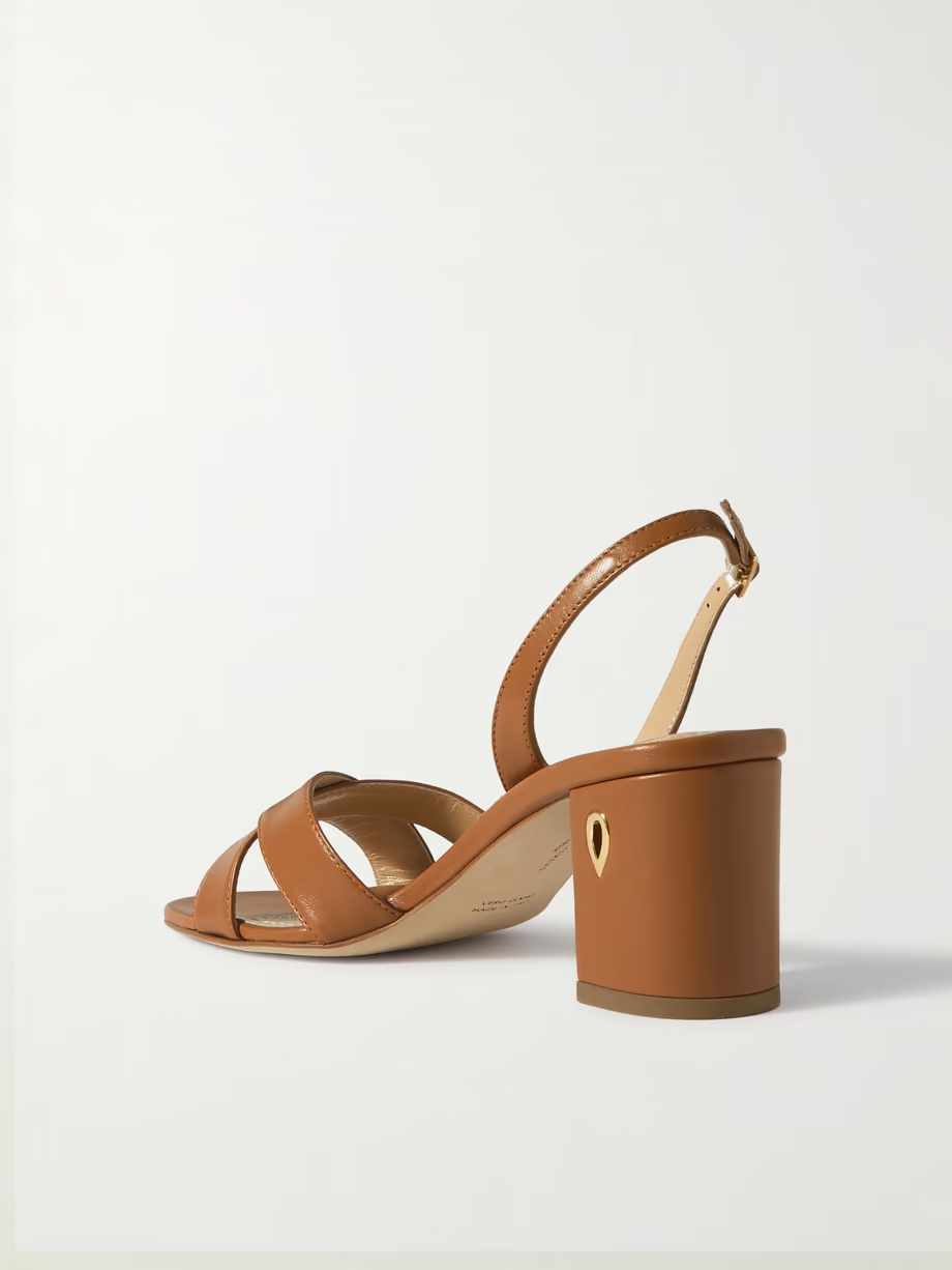 Leonardo 65 leather slingback sandals