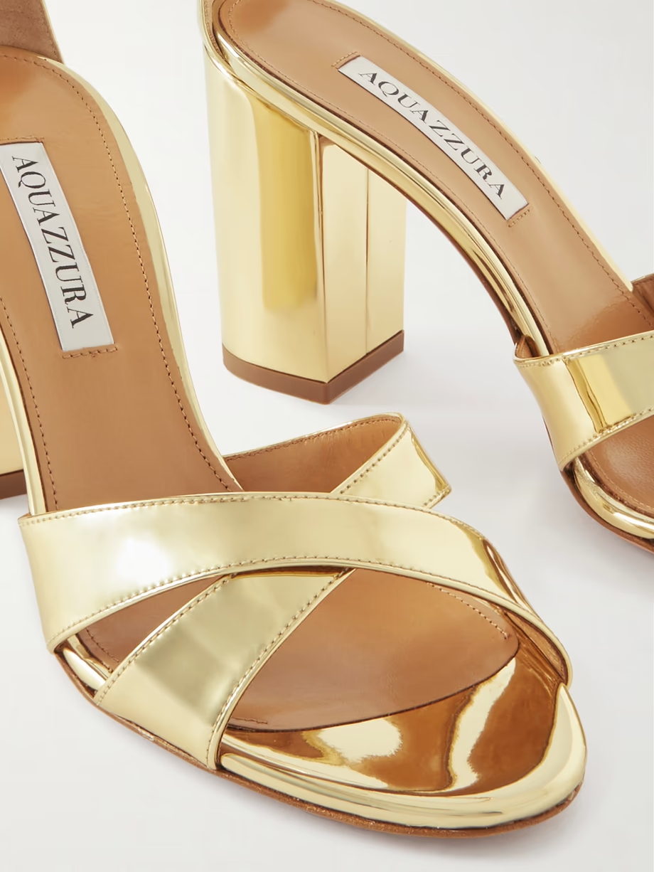 Divine 85 mirrored-leather sandals