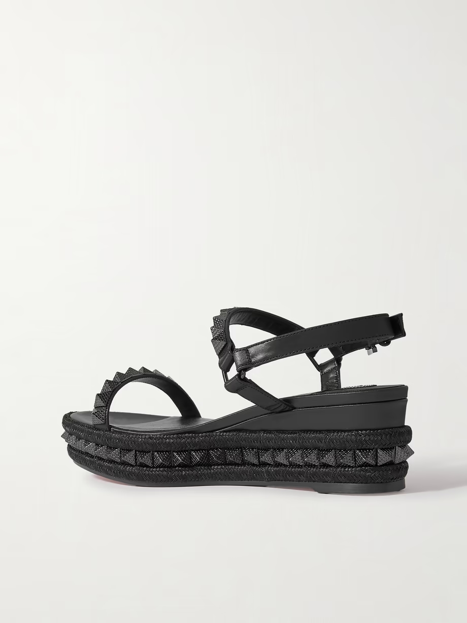 Pyraclou 60 studded leather platform sandals