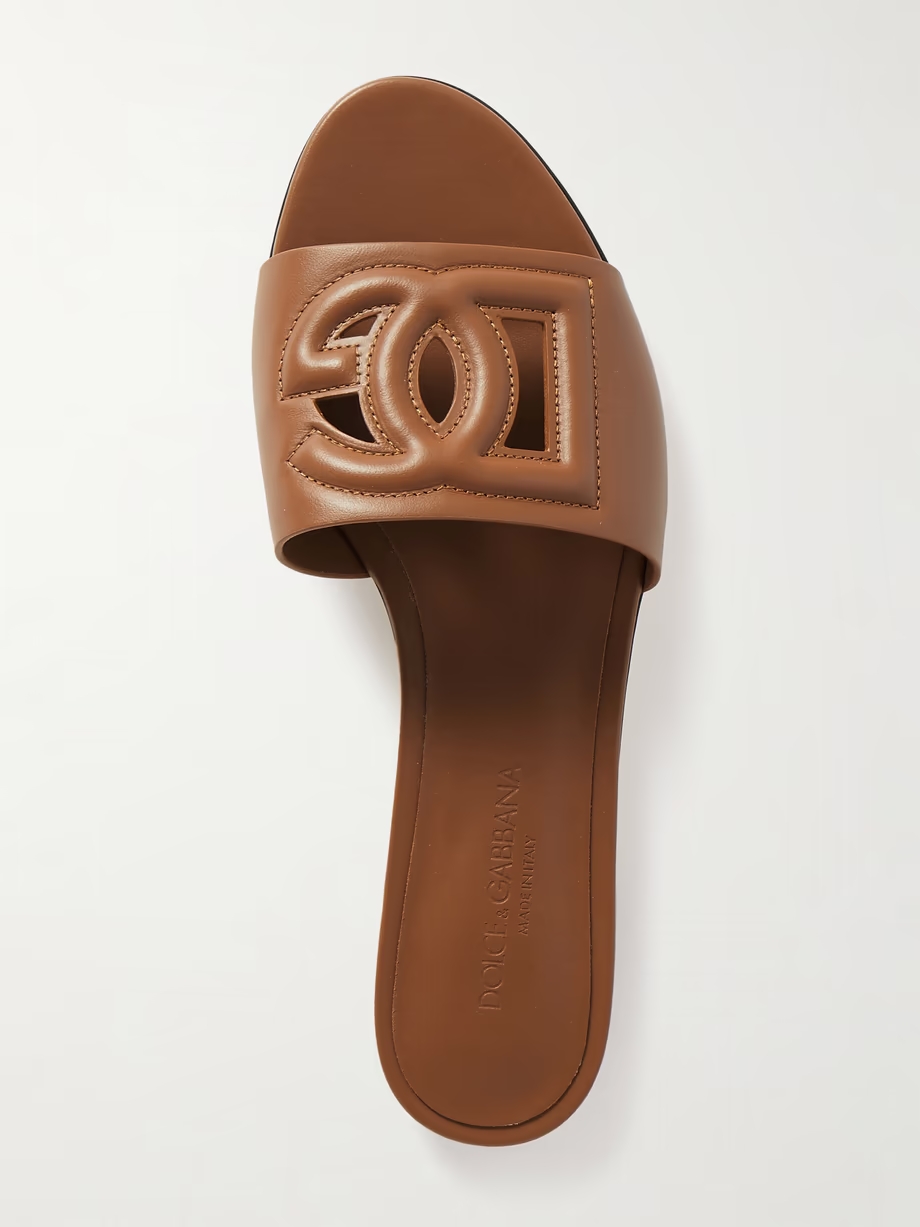 Bianca cutout leather slides