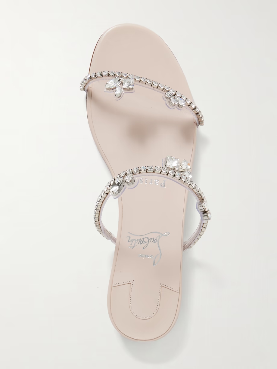 Just Queenie crystal-embellished PVC sandals