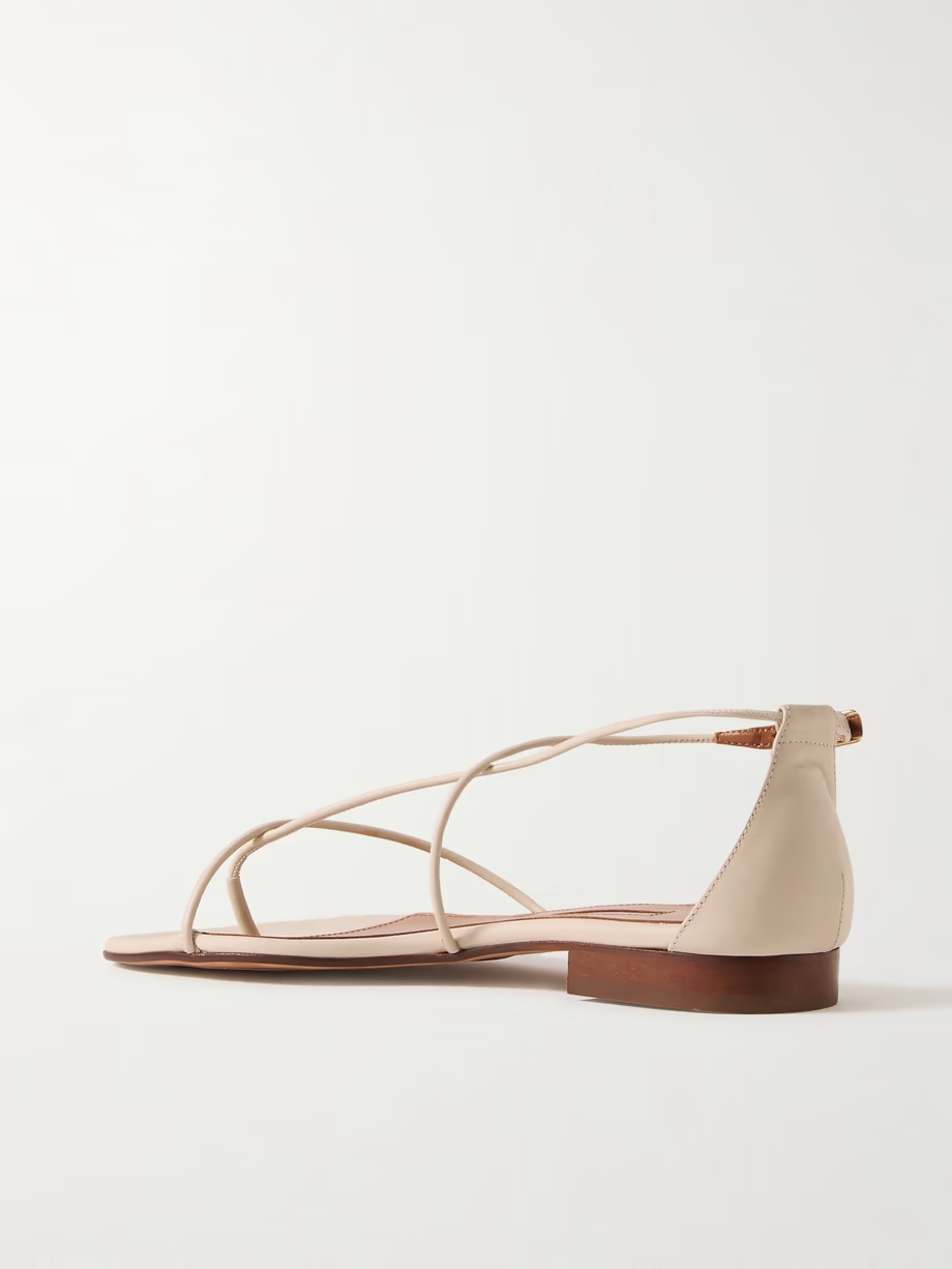 String leather sandals