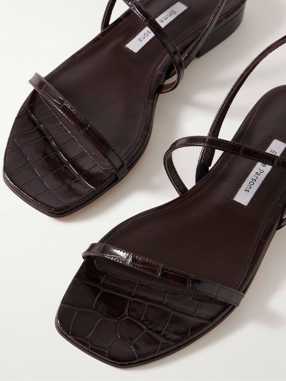 Hope croc-effect leather sandals