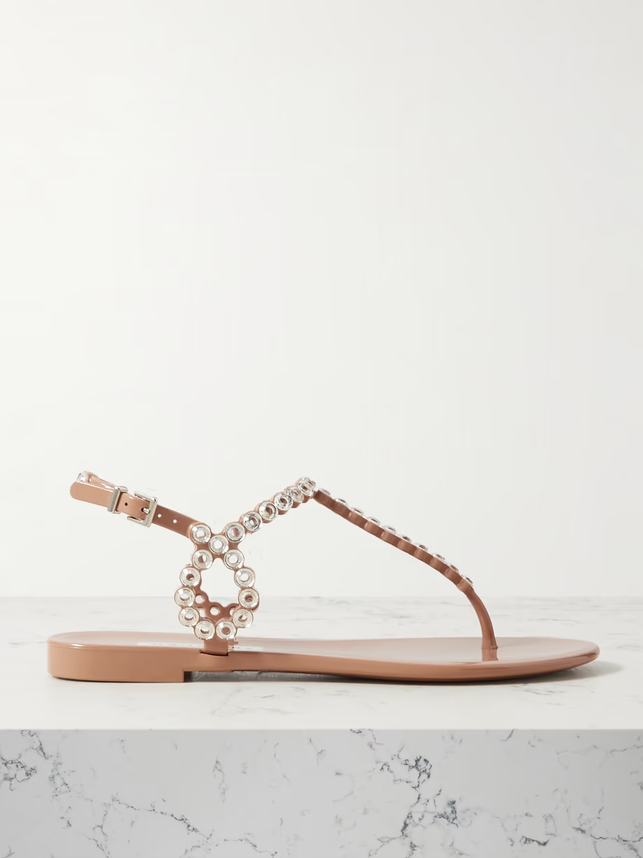 Almost Bare crystal-embellished PVC sandals