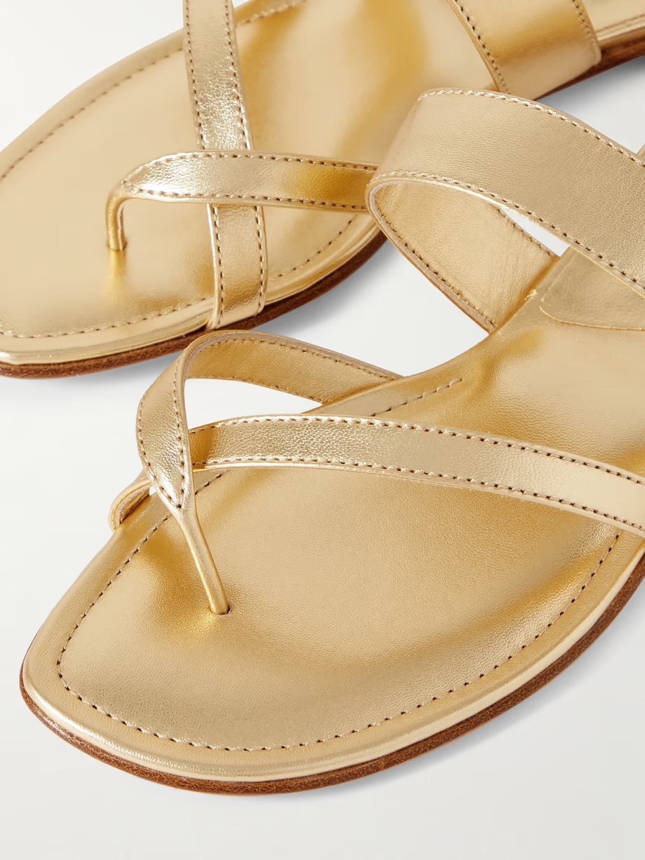 Susa metallic leather sandals