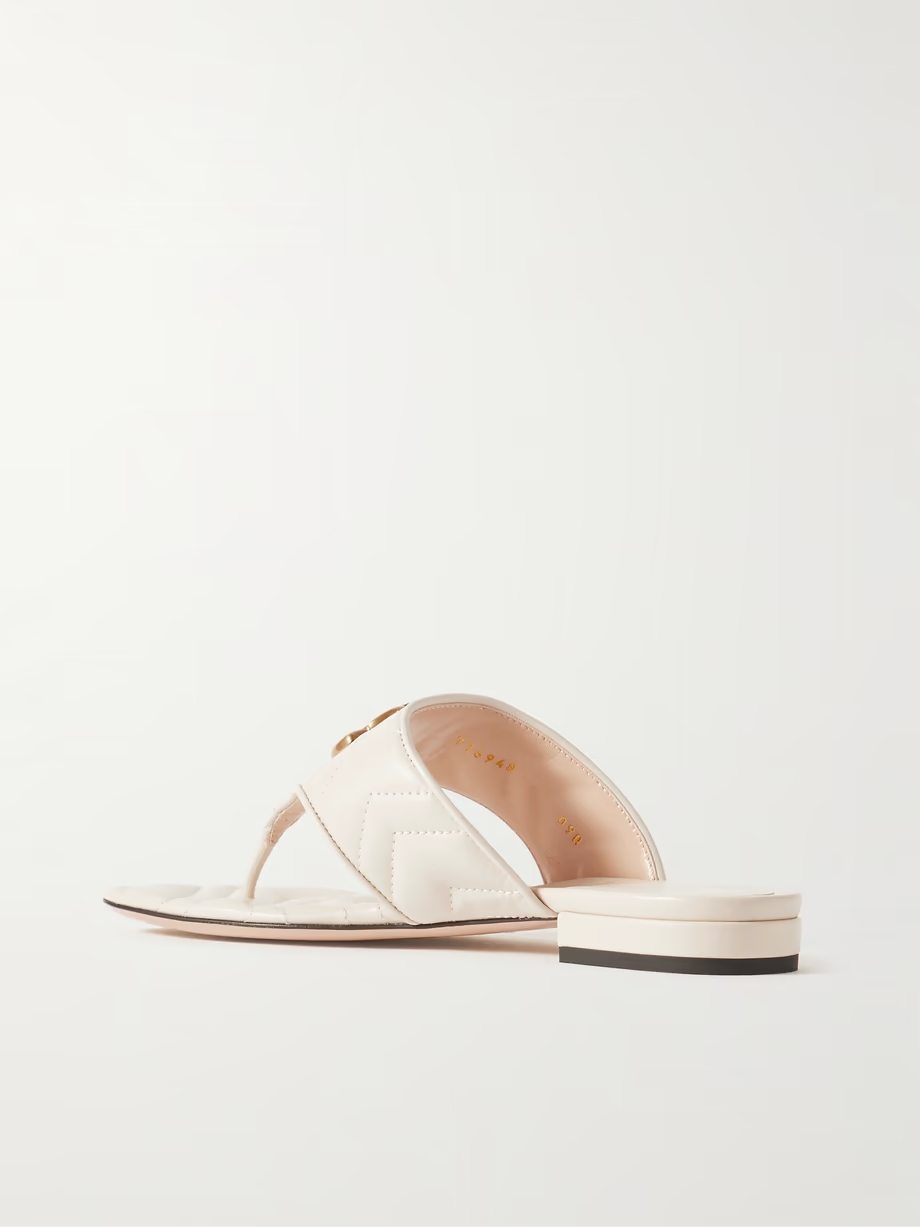 Marmont logo-embellished matelassé leather sandals