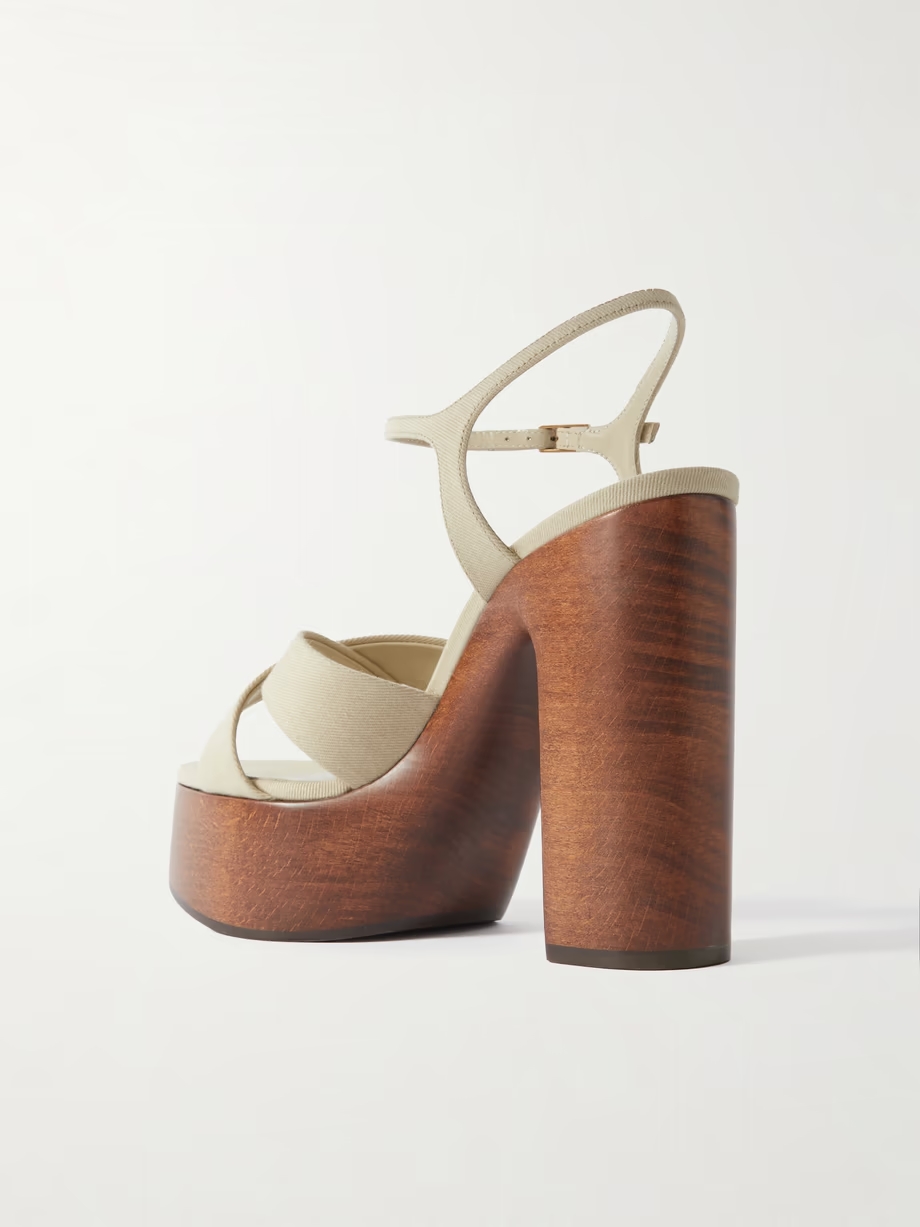 Bianca canvas platform sandals