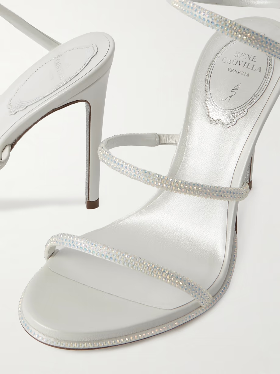 Cleo crystal-embellished satin sandals