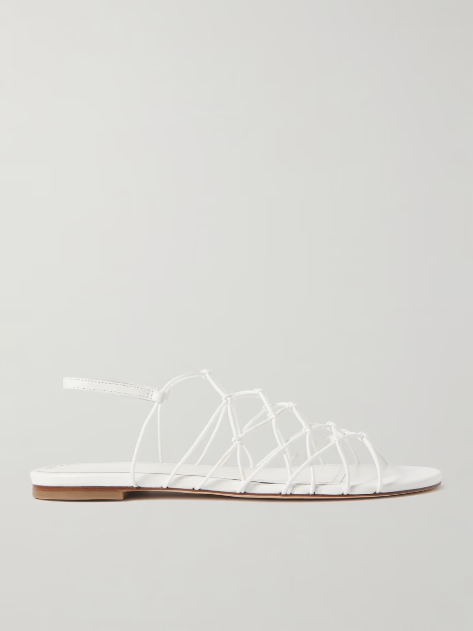 Gio knotted elastic and leather sandals