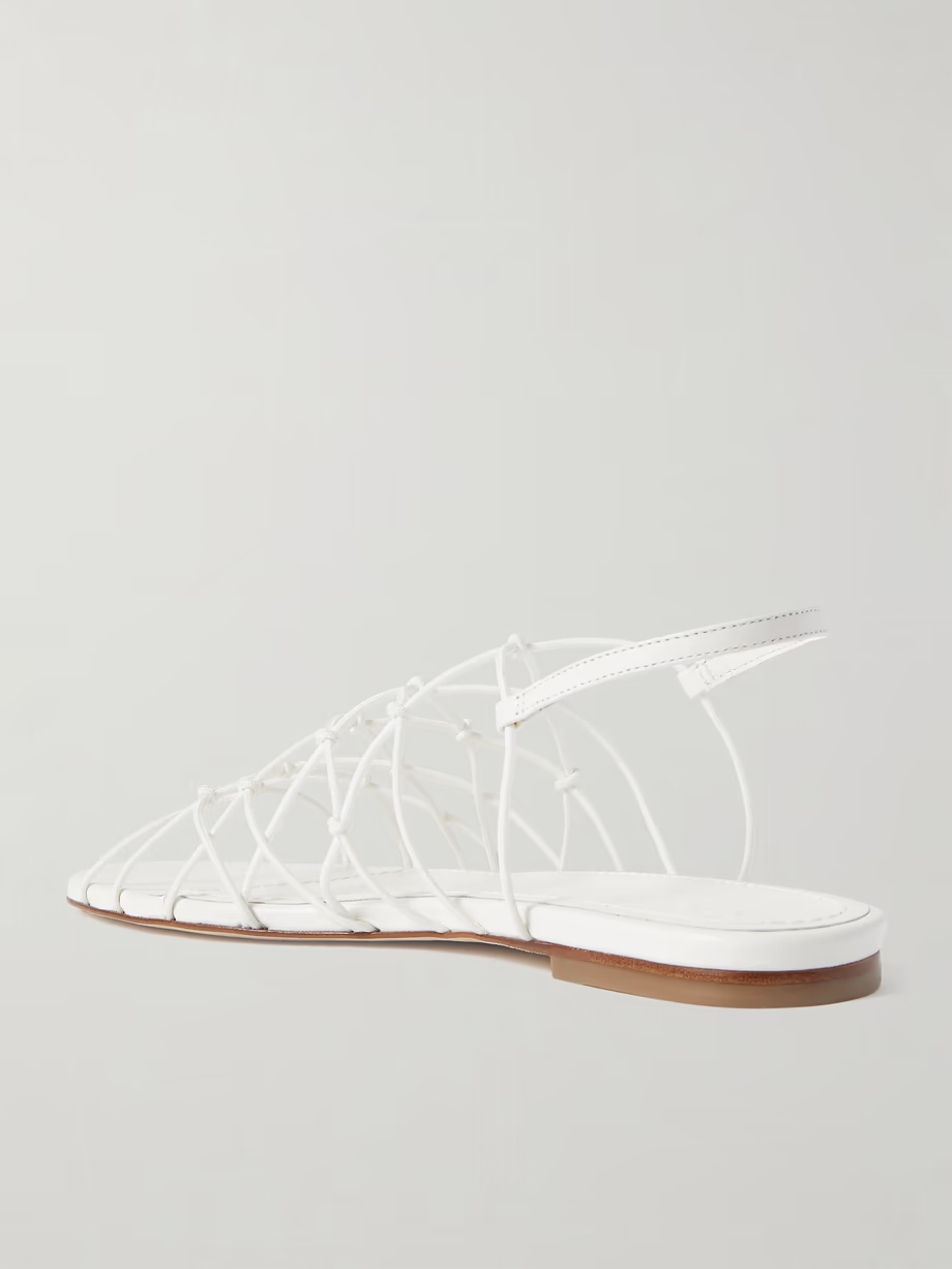 Gio knotted elastic and leather sandals