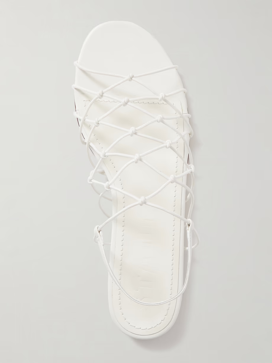 Gio knotted elastic and leather sandals