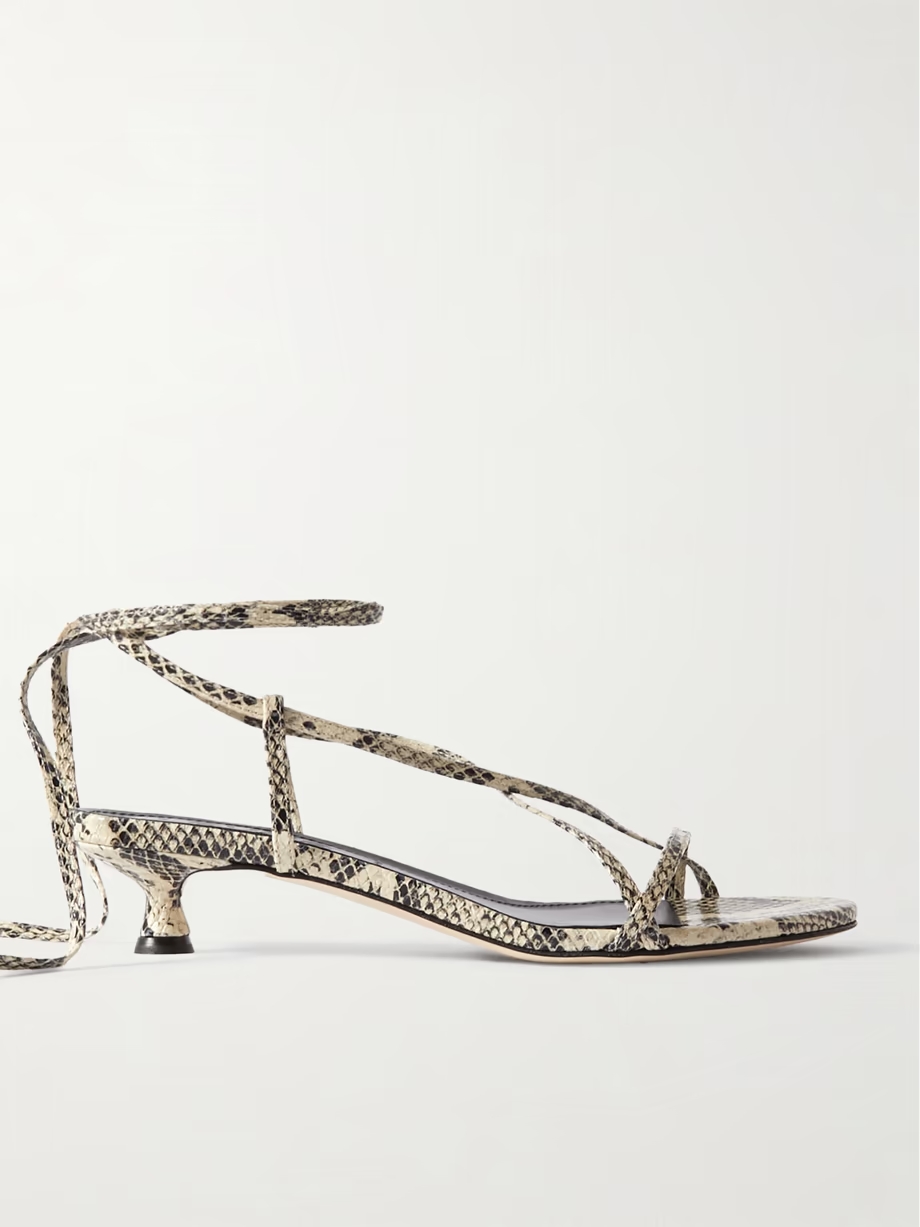 Paige snake-effect leather sandals