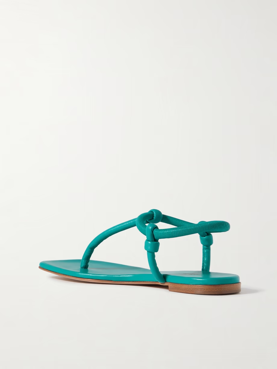 Knotted leather sandals