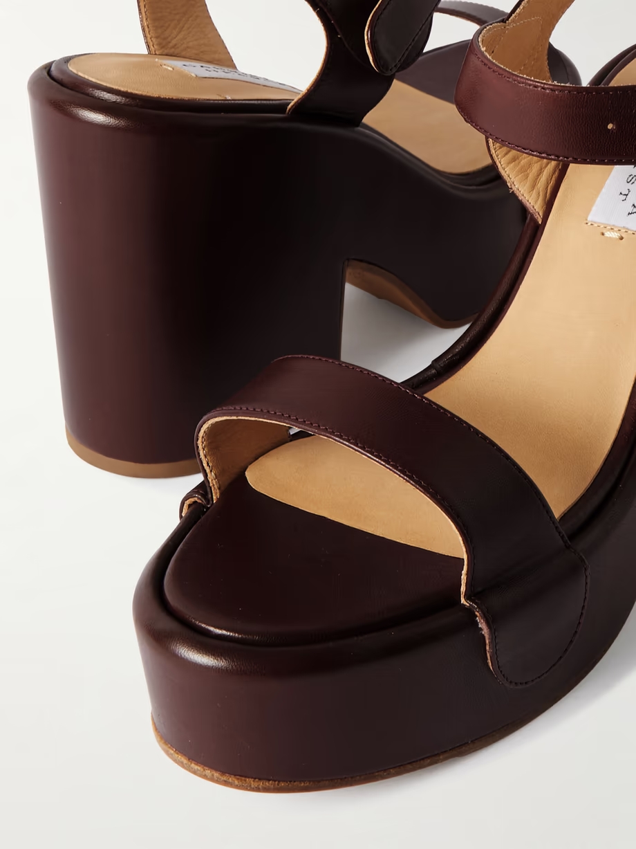 Iris leather platform sandals