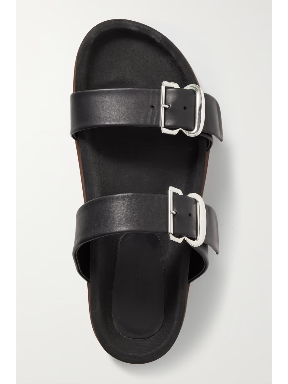 Wren leather platform slides