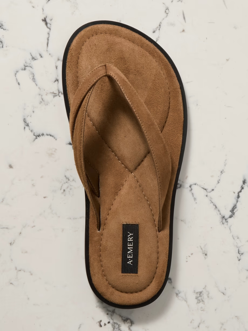 Morgan suede flip flops