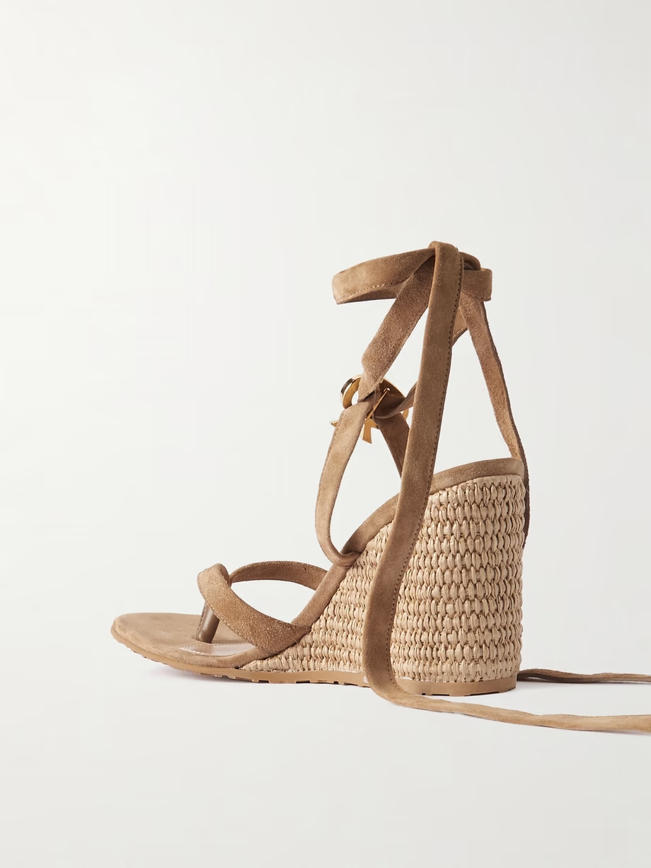 Oleg 85 suede wedge sandals