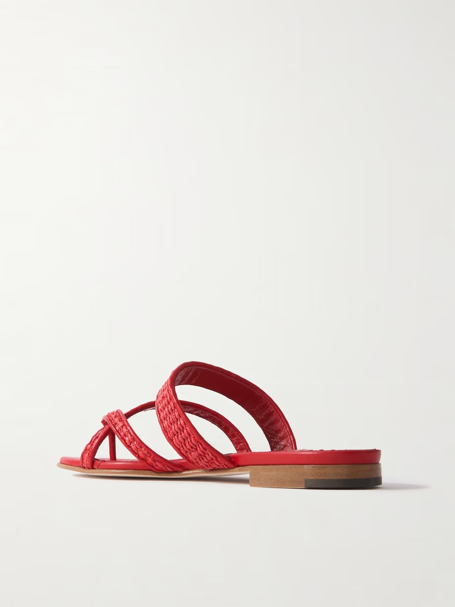 Susara 10 raffia and leather sandals