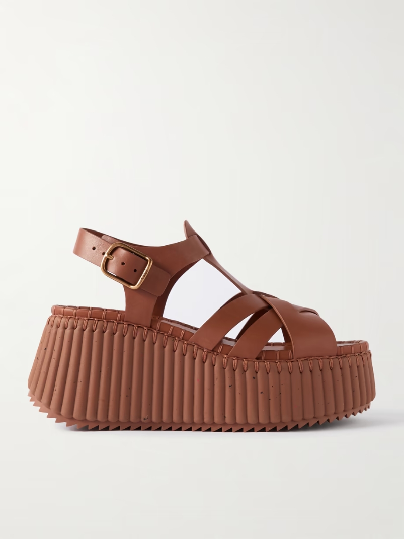 Nama leather platform sandals