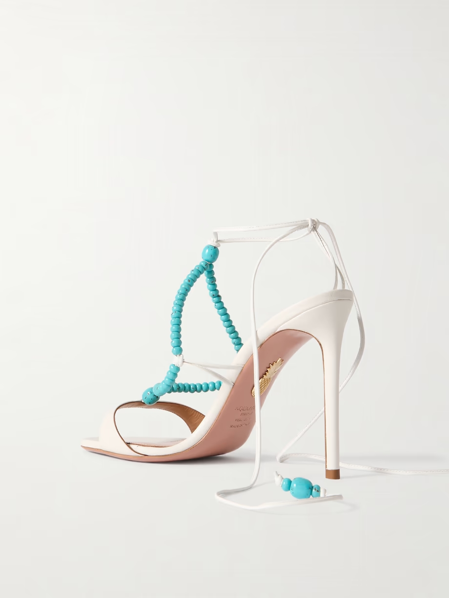 Amalfi 105 beaded leather sandals