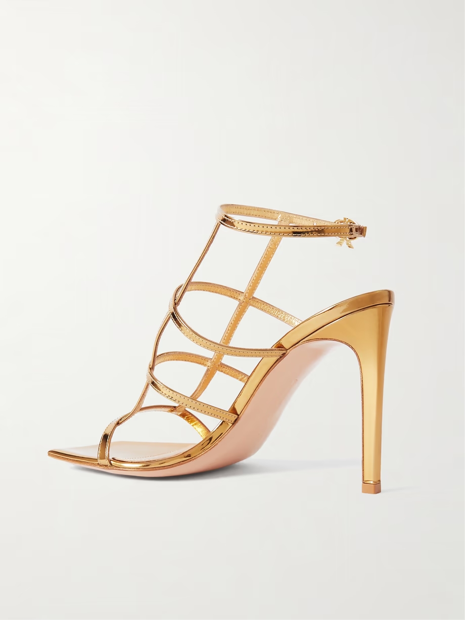 95 metallic leather sandals