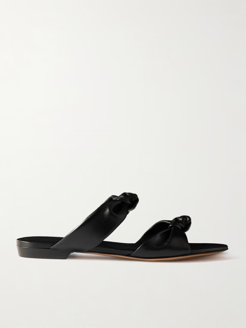 Knot leather sandals