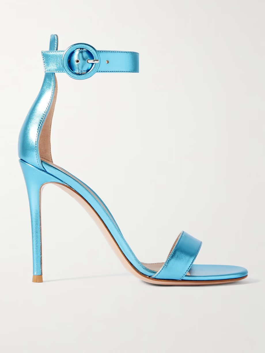 Portofino 105 metallic leather sandals