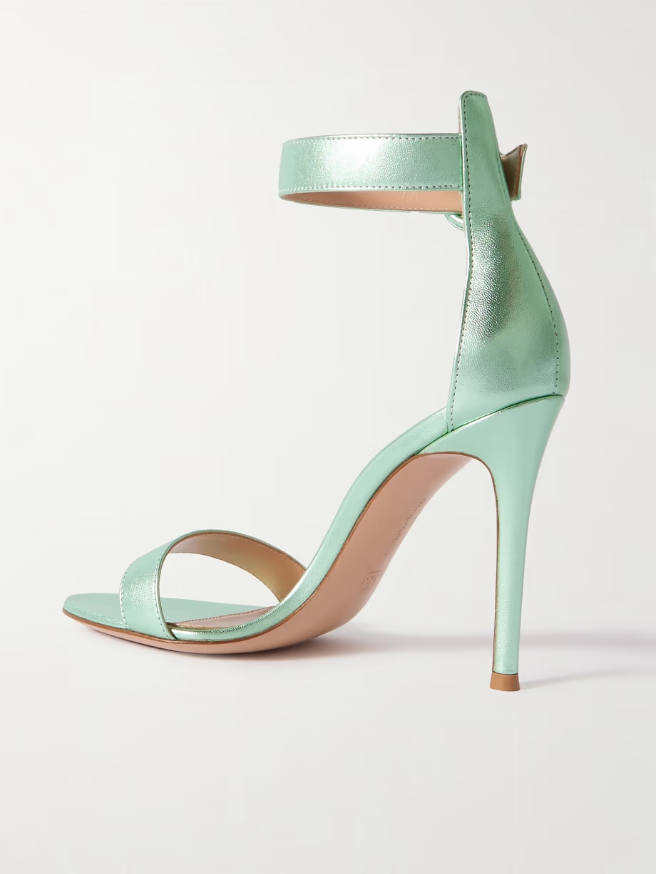 Portofino 105 metallic leather sandals