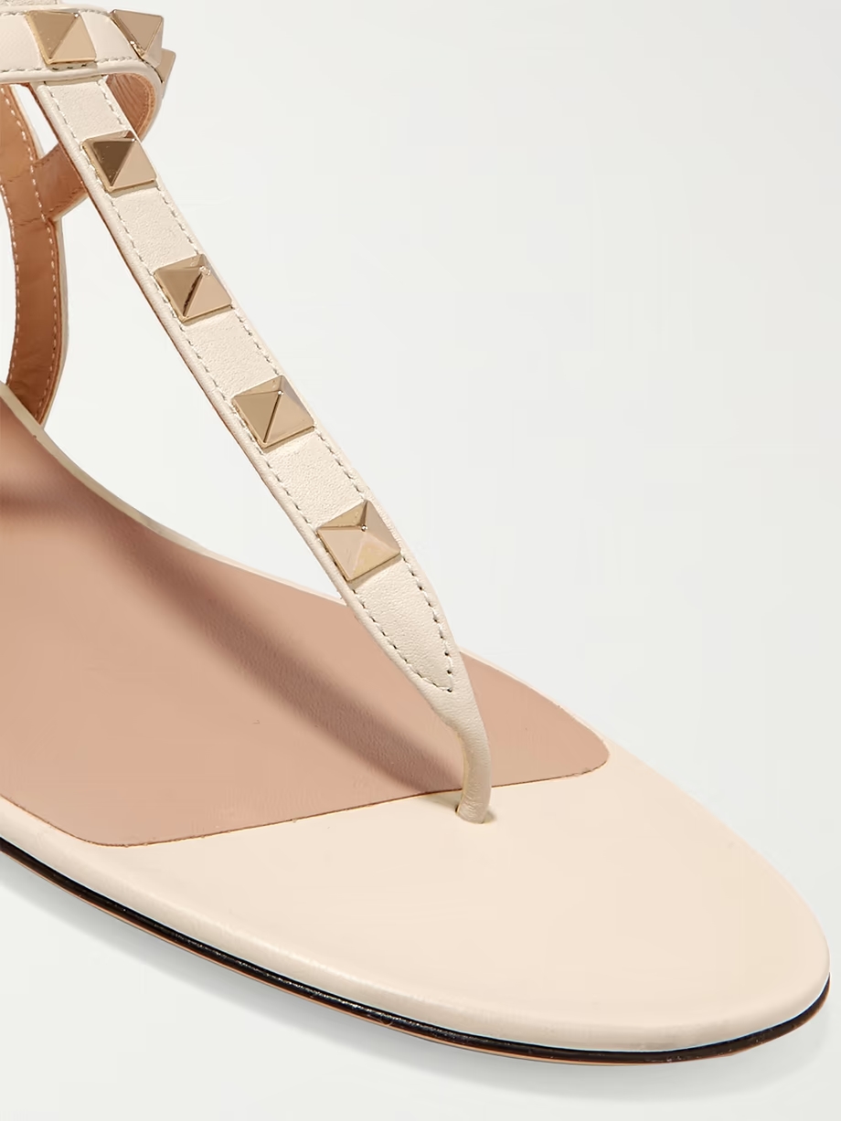 The Rockstud leather sandals