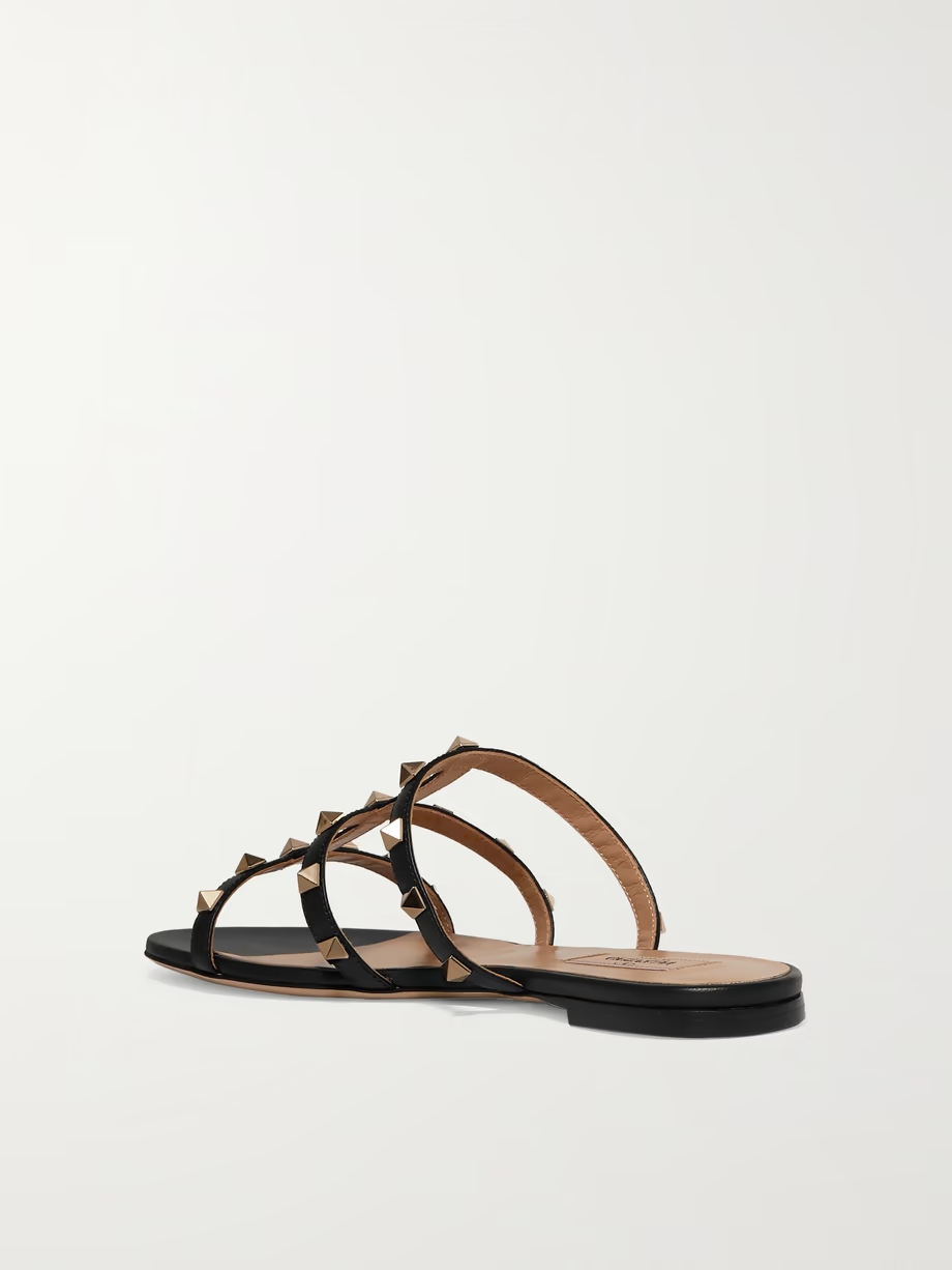 Rockstud leather sandals