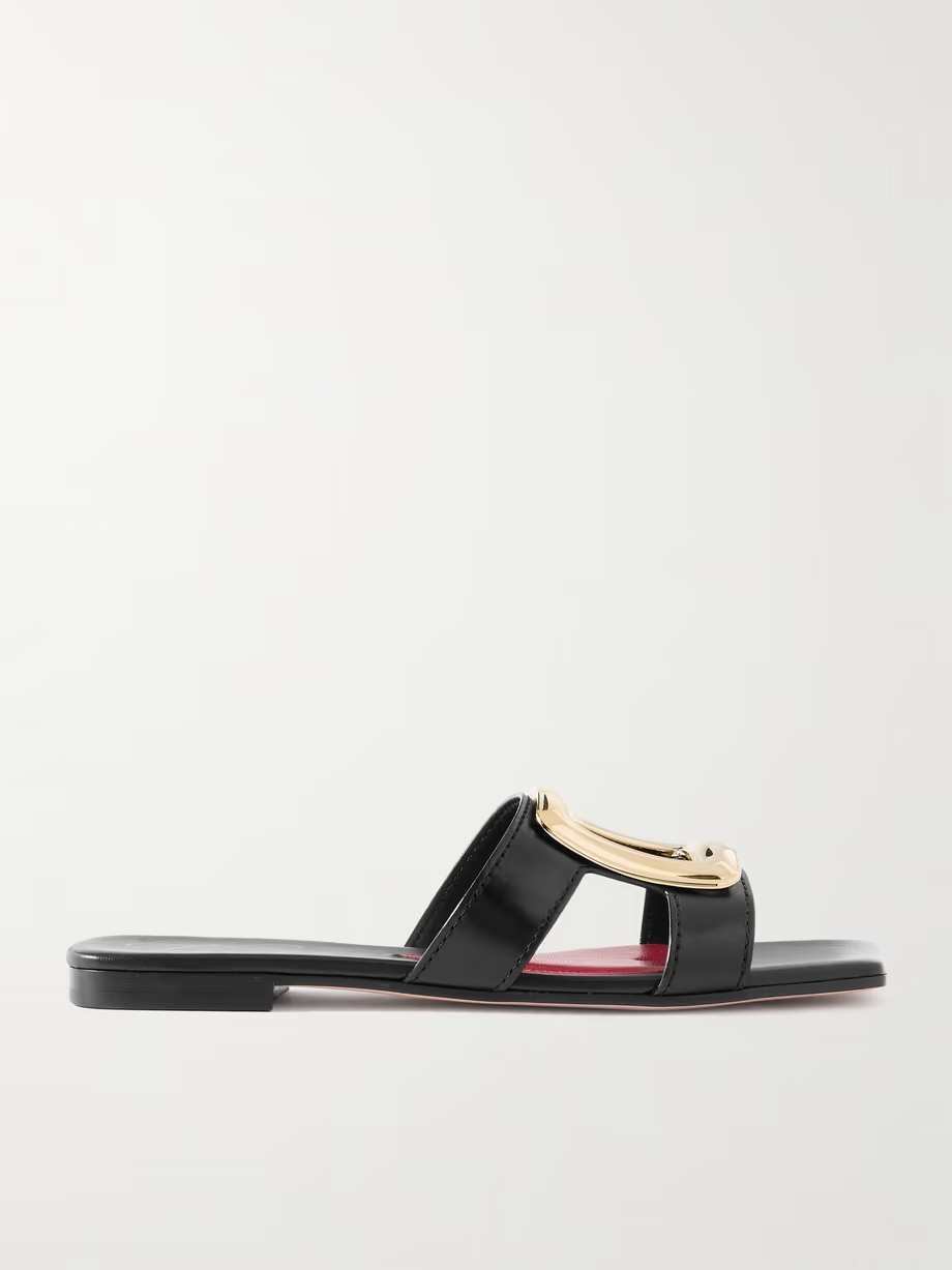 Nagoya embellished cutout leather slides