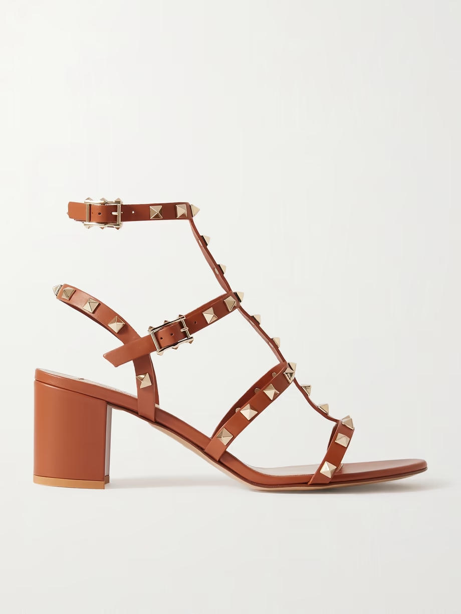 Rockstud 55 leather sandals