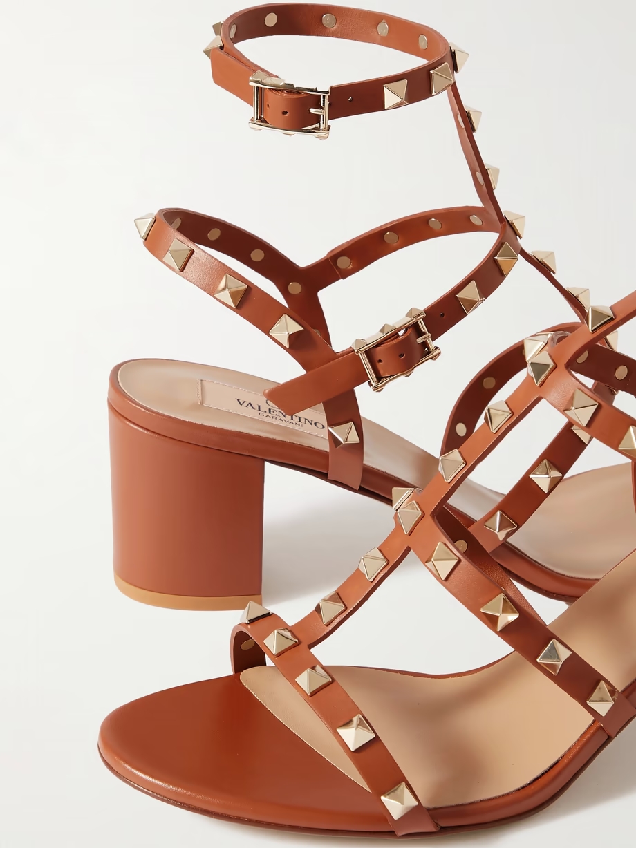 Rockstud 55 leather sandals