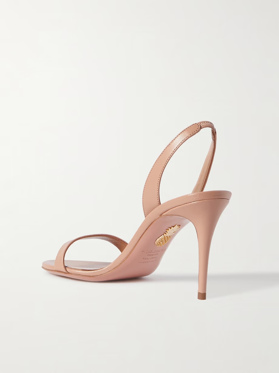 So Nude 85 leather slingback sandals