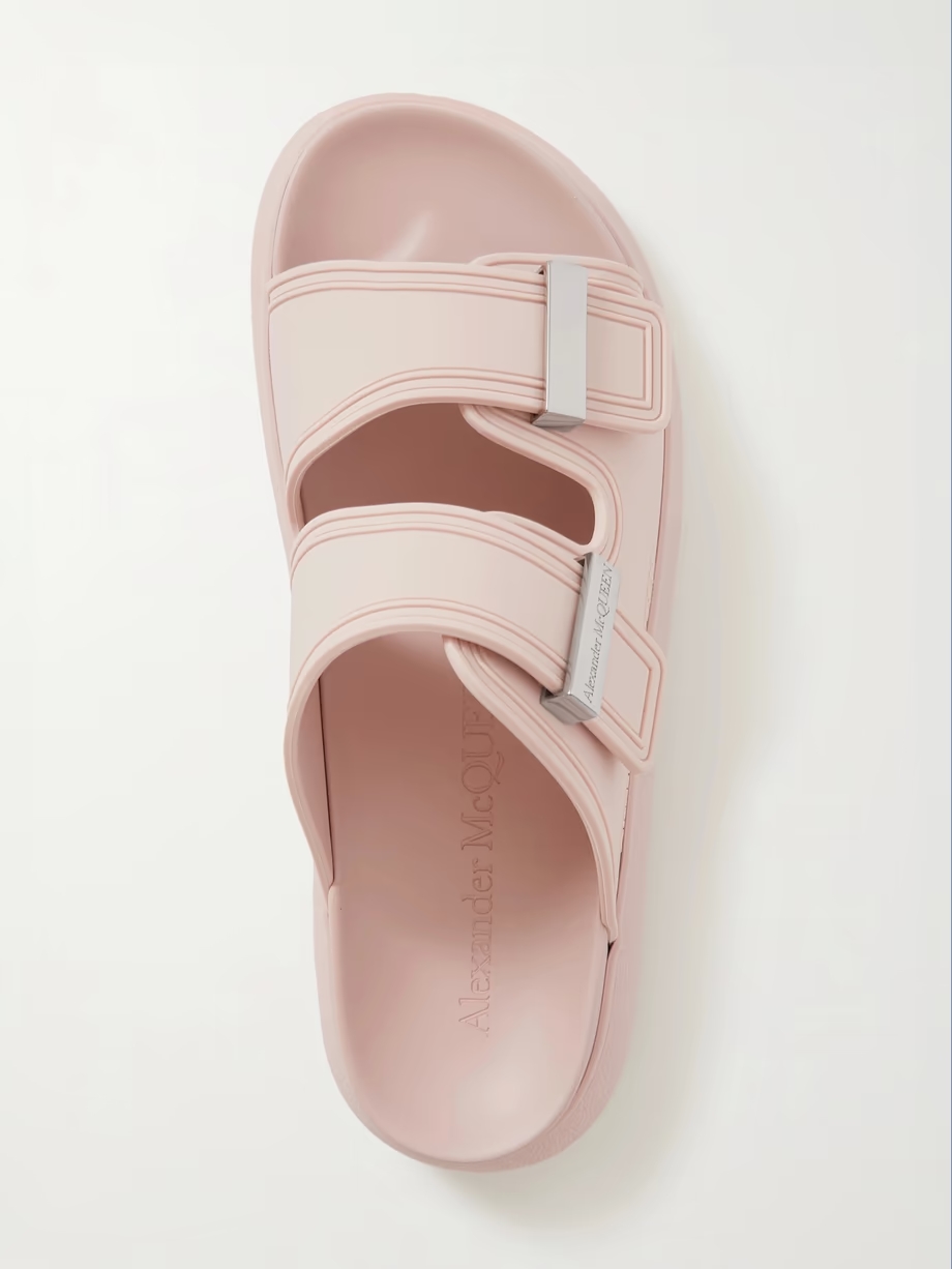 Rubber exaggerated-sole sandals