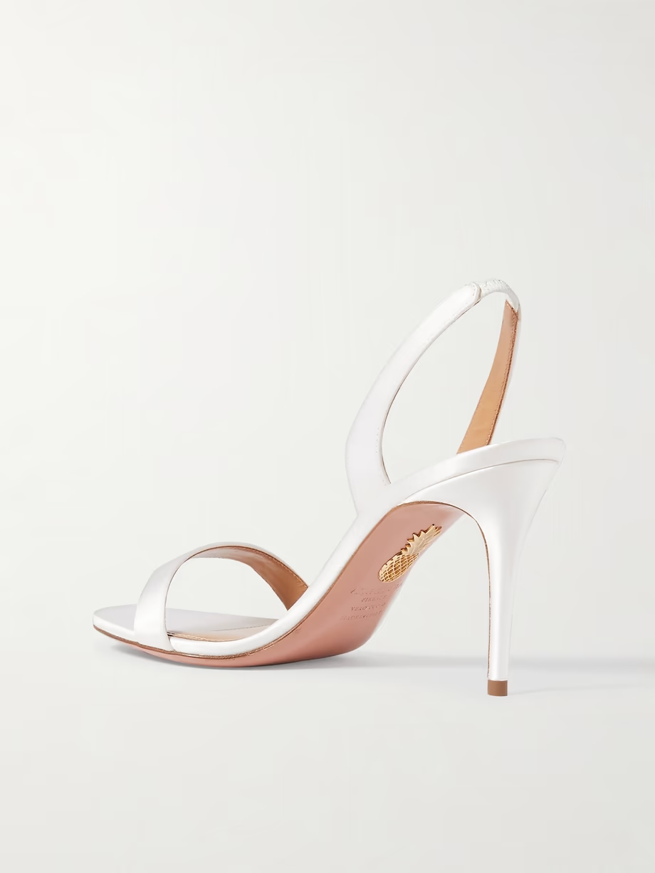 So Nude 85 satin slingback sandals