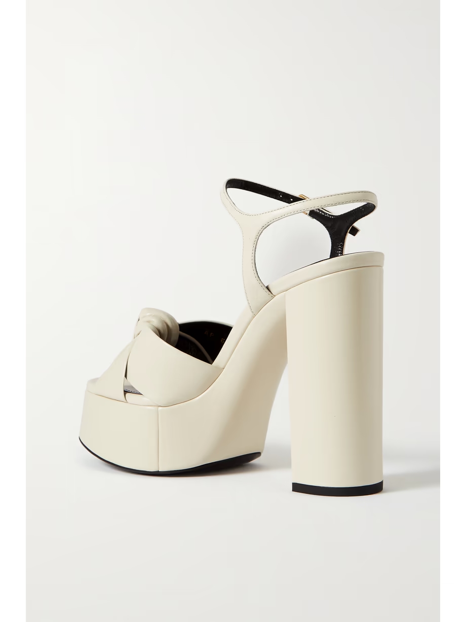 Bianca knotted leather platform sandals