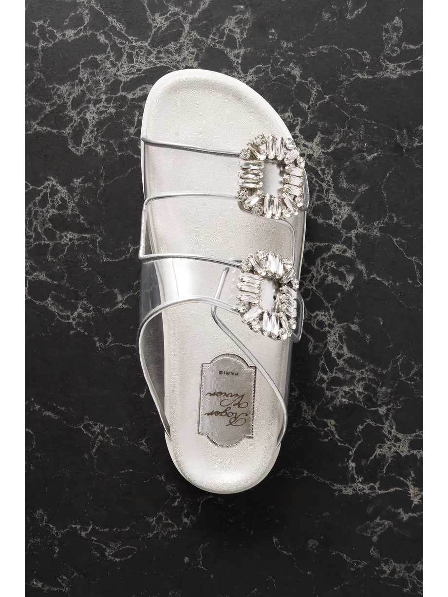 Slidy Viv Strass crystal-embellished PVC slides