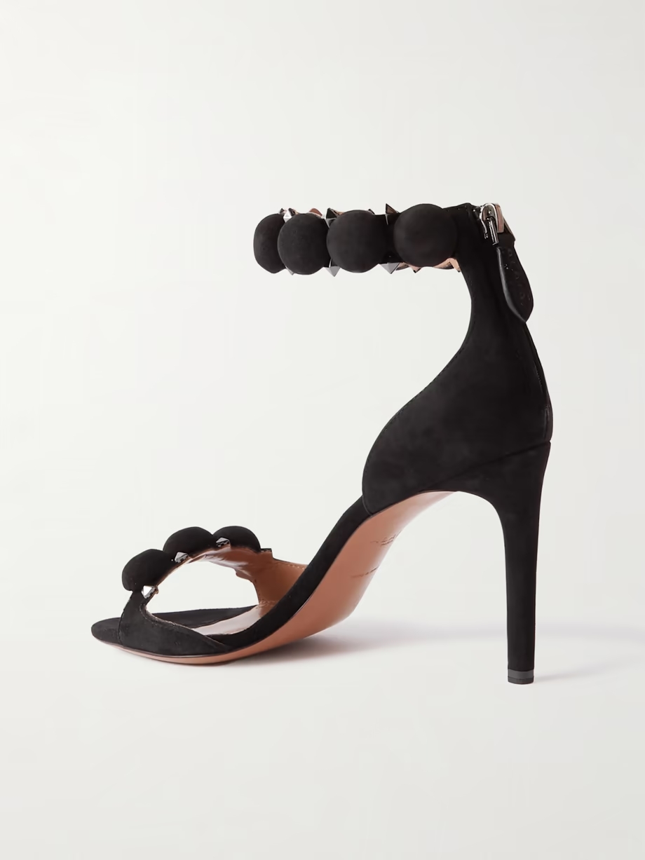 La Bombe 90 studded suede sandals