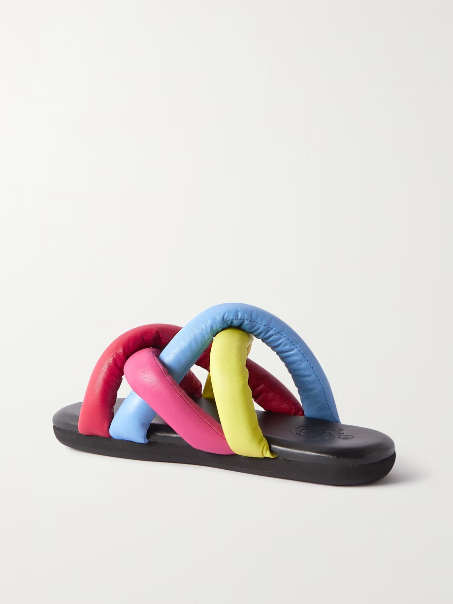 + JW Anderson Jbraided leather slides