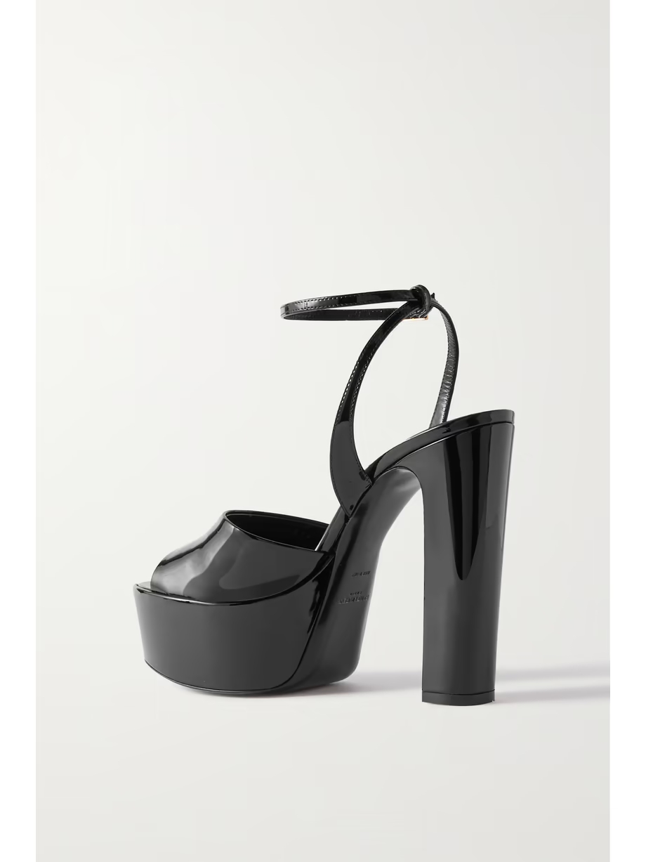 Jodie patent-leather platform sandals