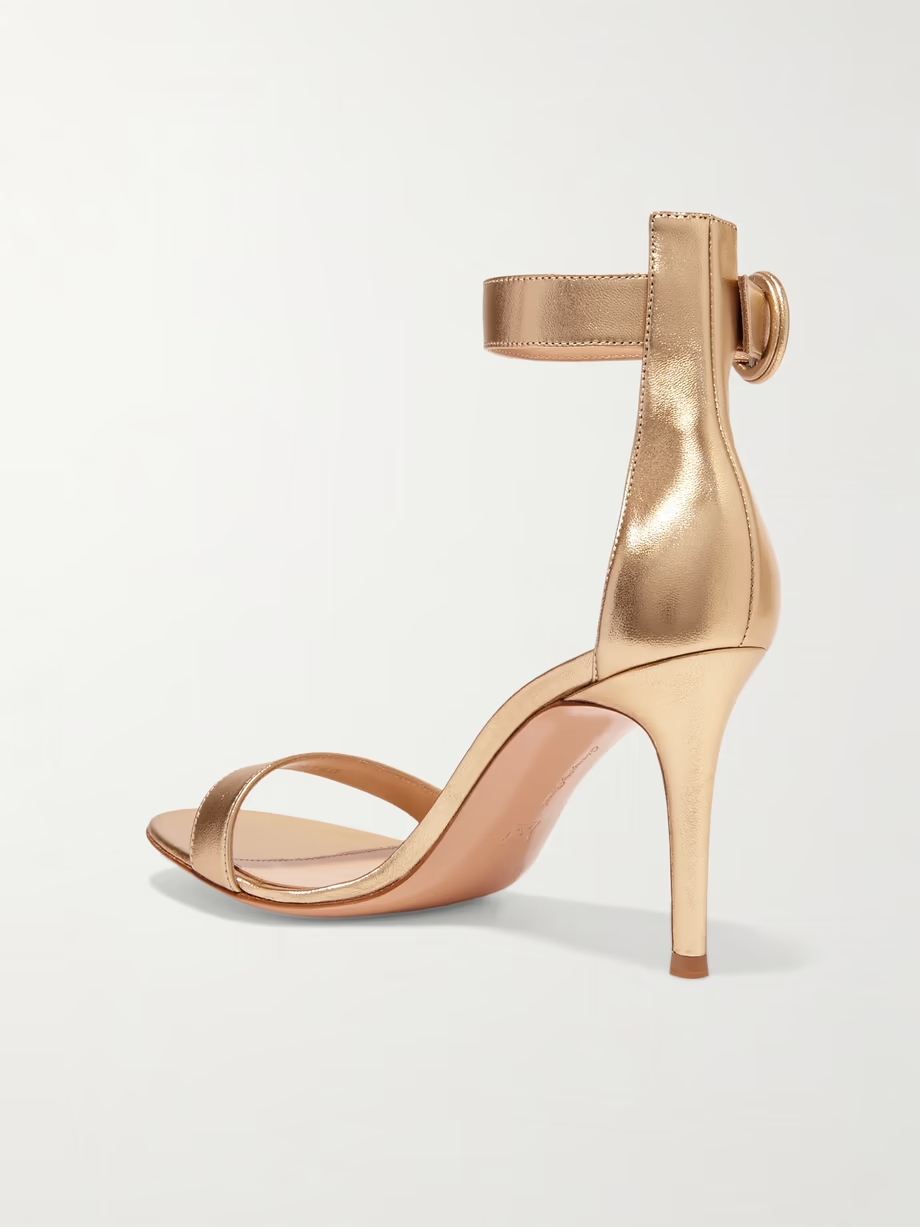 Portofino 85 metallic leather sandals