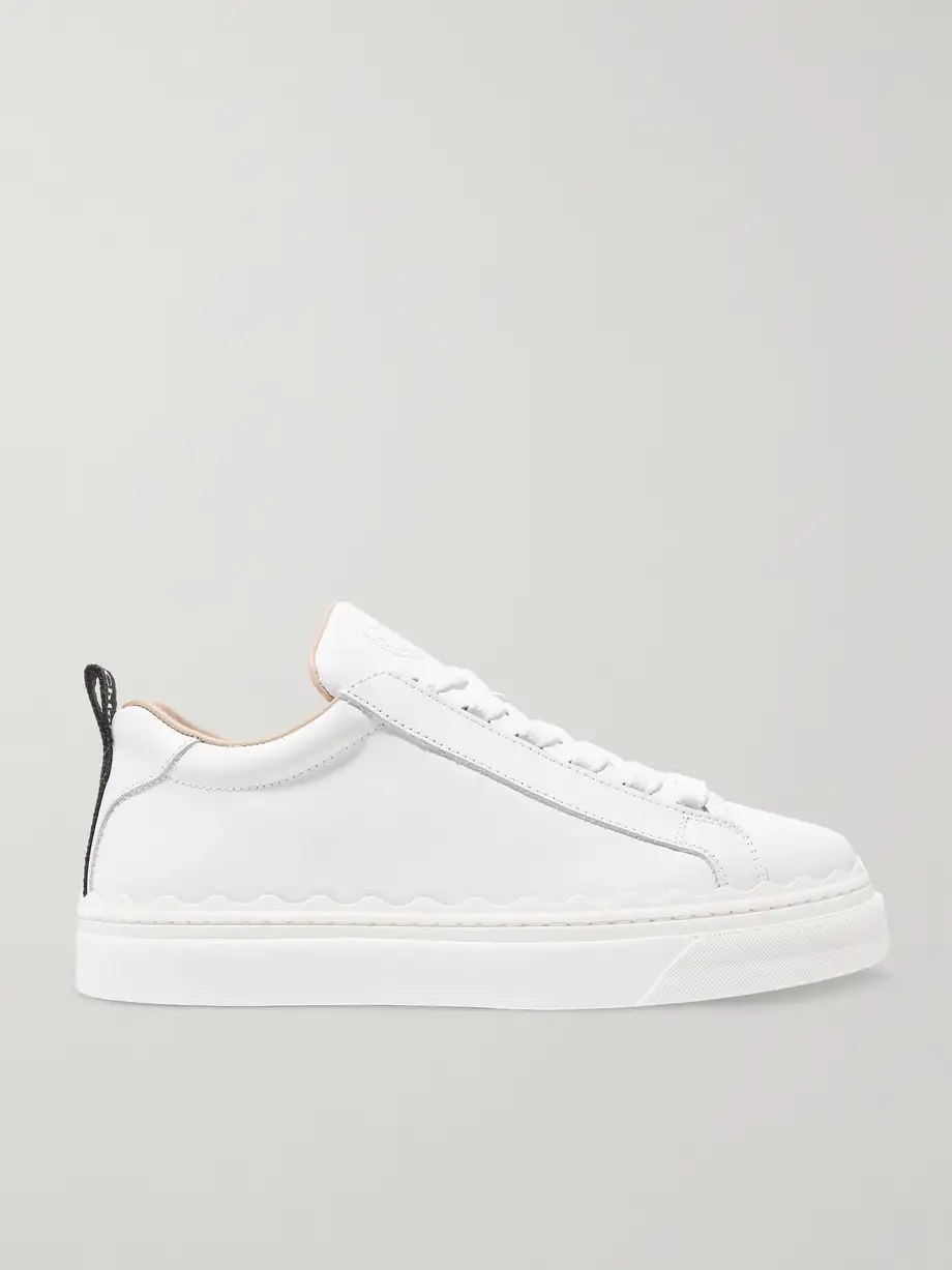 + NET SUSTAIN Lauren scalloped leather sneakers