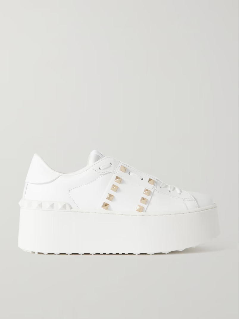 Valentino Garavani Rockstud Untitled leather platform sneakers