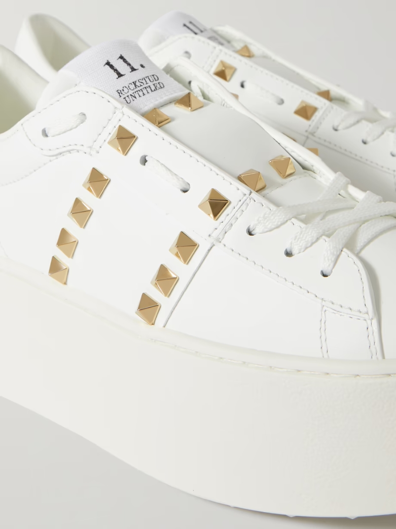 Valentino Garavani Rockstud Untitled leather platform sneakers