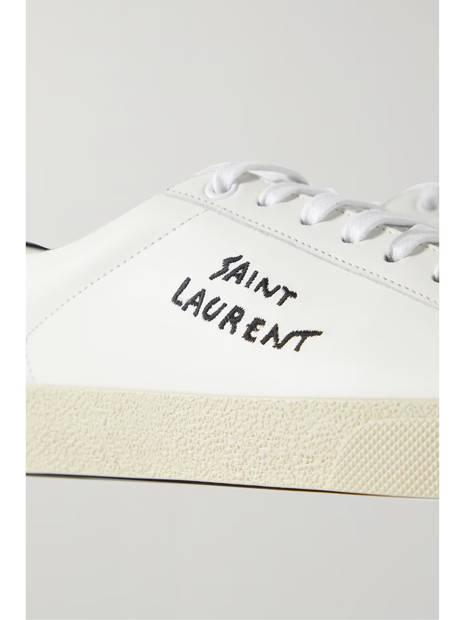 Court Classic logo-embroidered leather sneakers