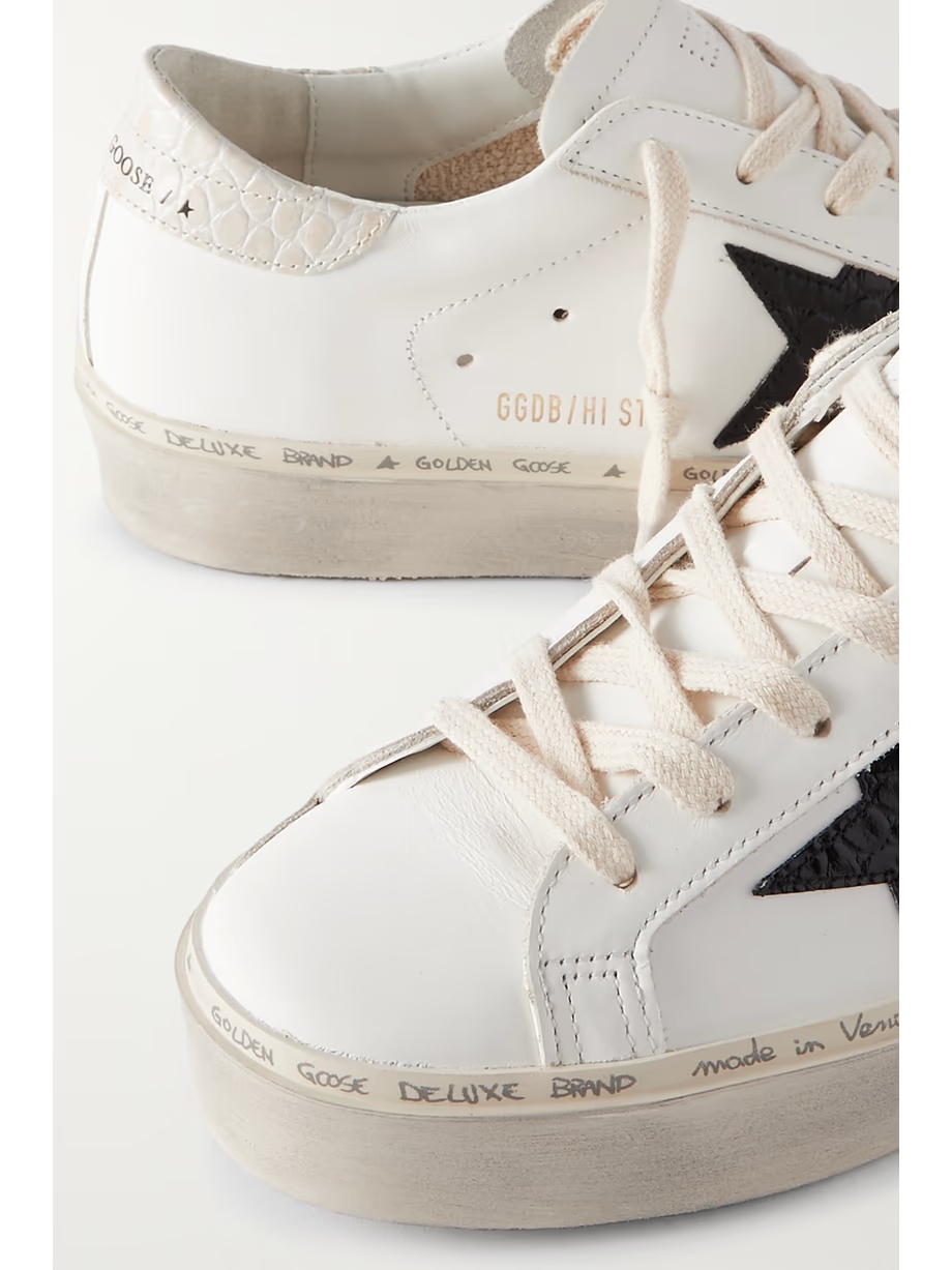 Hi Star distressed leather sneakers