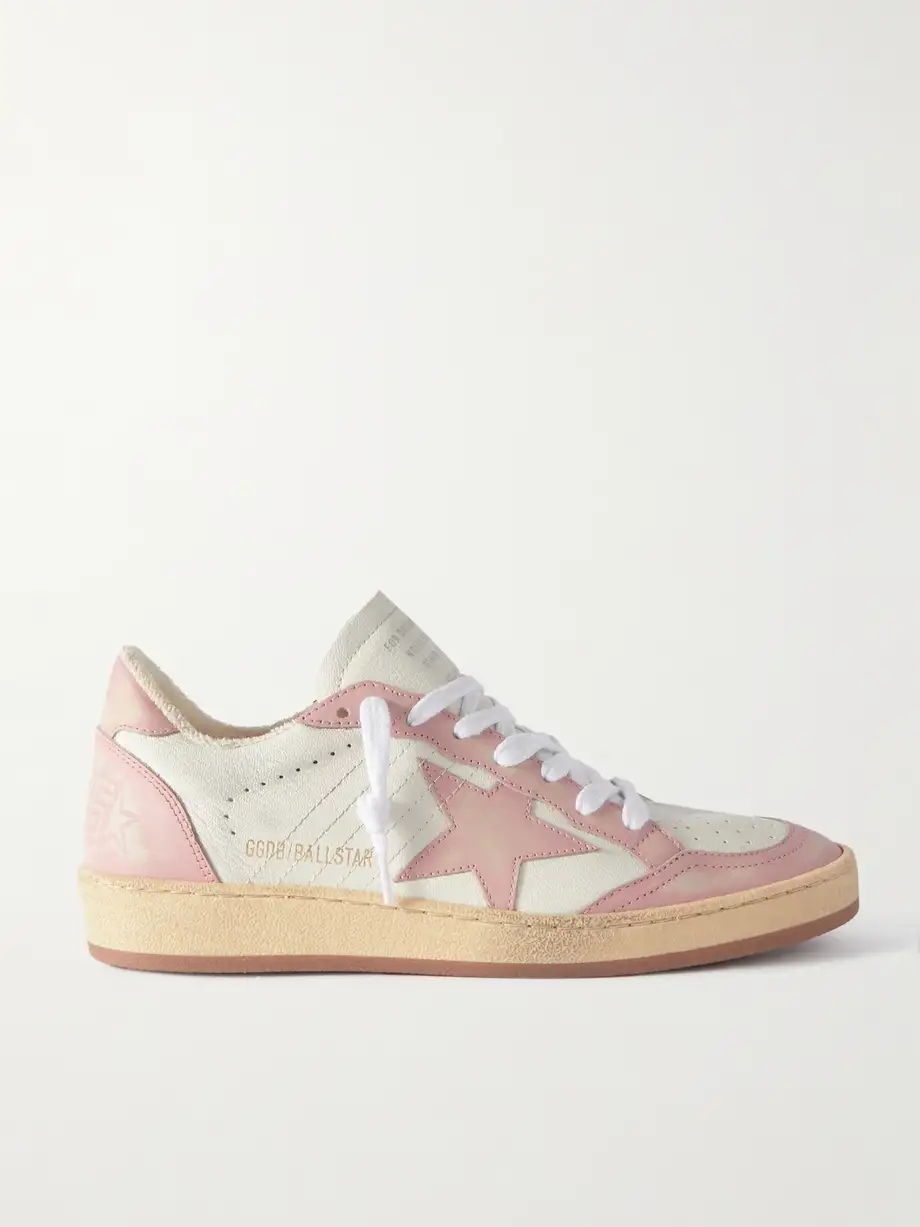 Ball Star distressed leather sneakers