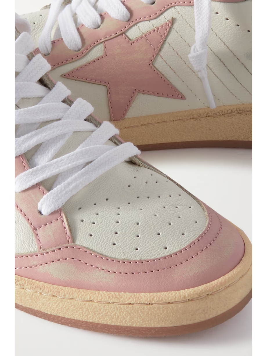 Ball Star distressed leather sneakers