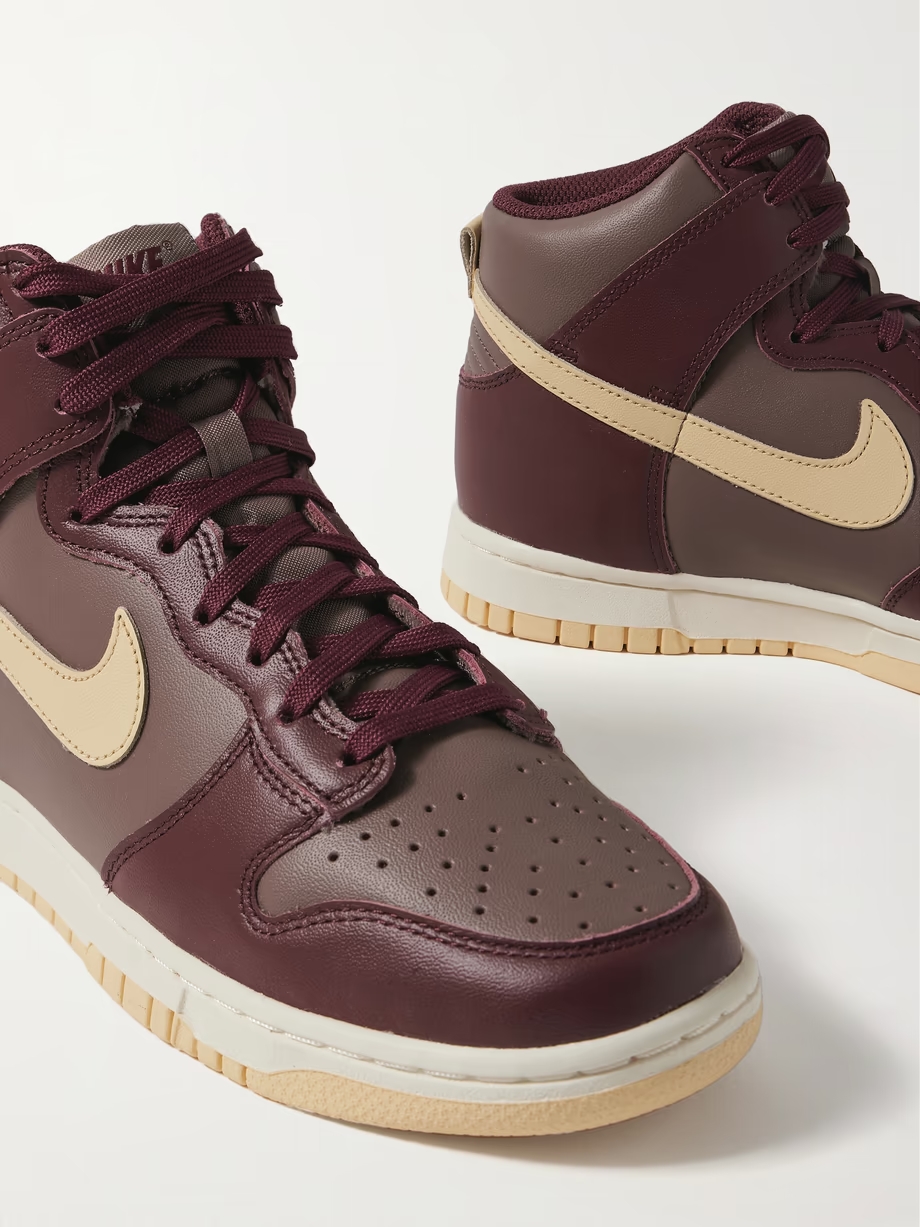 Dunk High leather sneakers